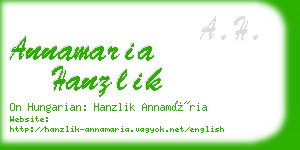 annamaria hanzlik business card